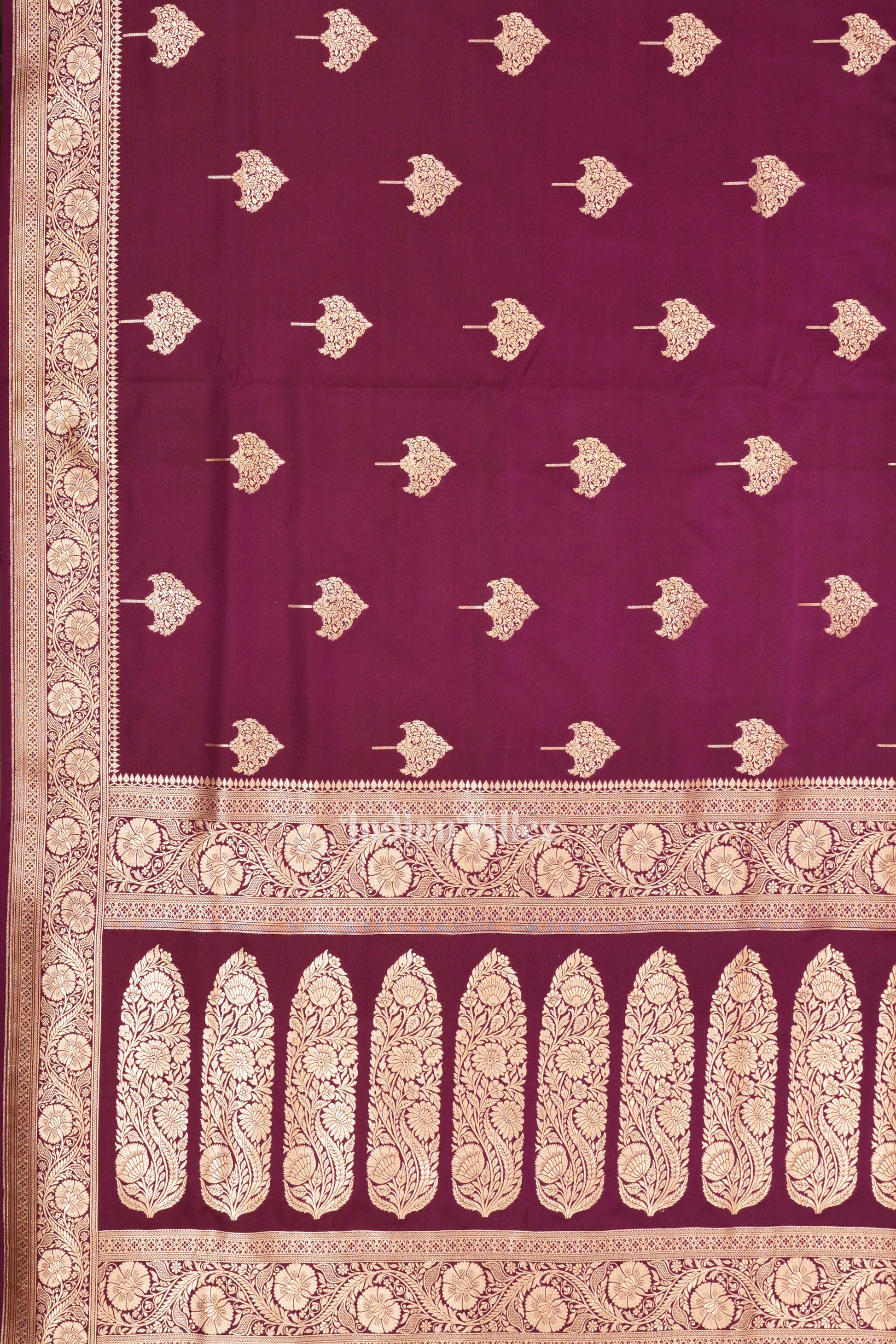 Exclusive Purple Soft Pure Mashru Satin Silk Banarasi Saree 