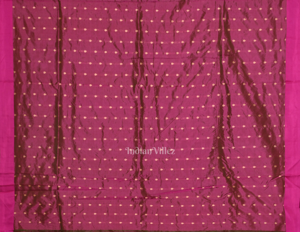 Rani Magenta Dual Tone Pure Banarasi Katan Silk Saree with Zardosi Work