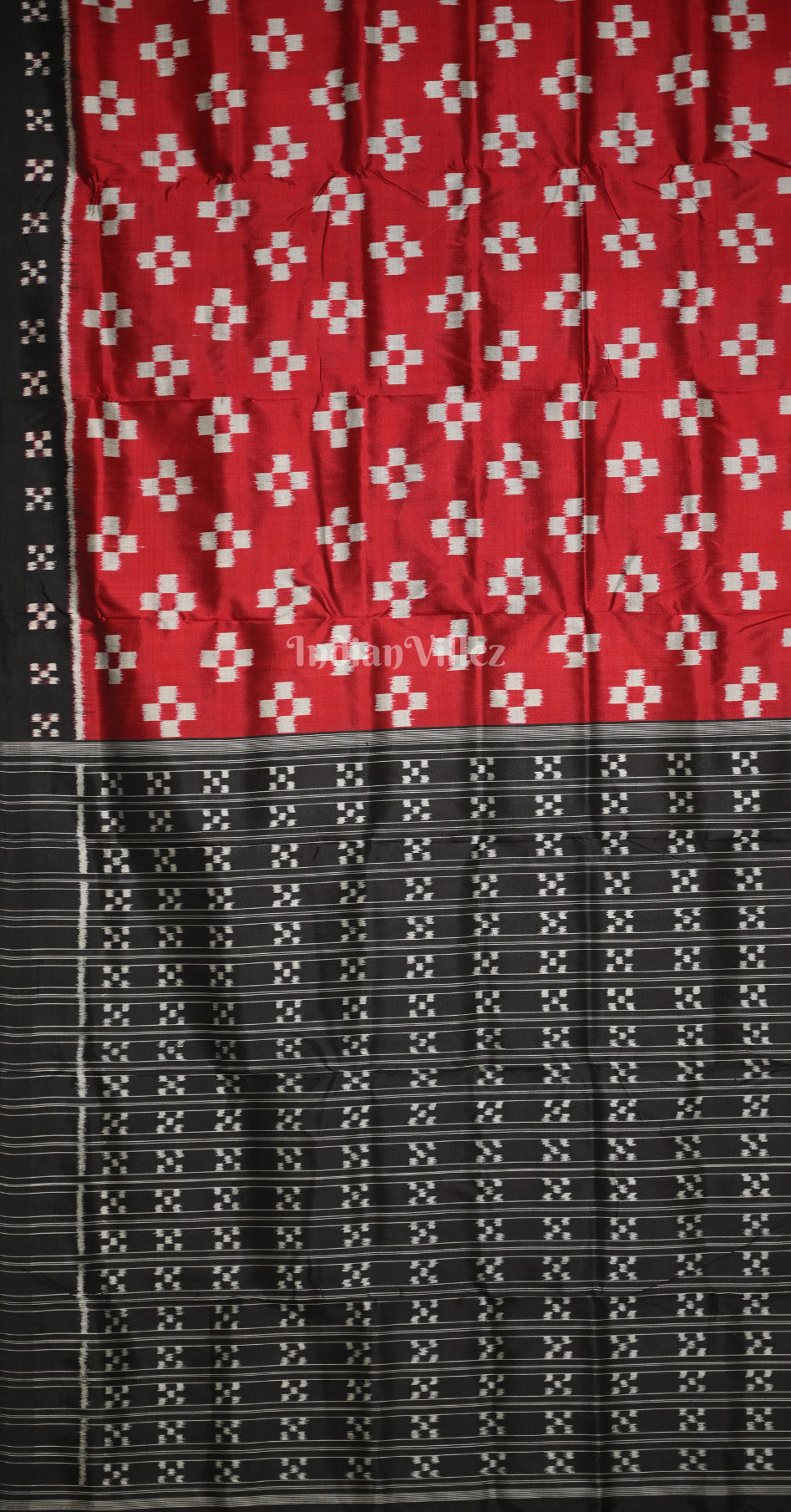 Red Black Body Pasapali Contemporary Designer Silk Saree