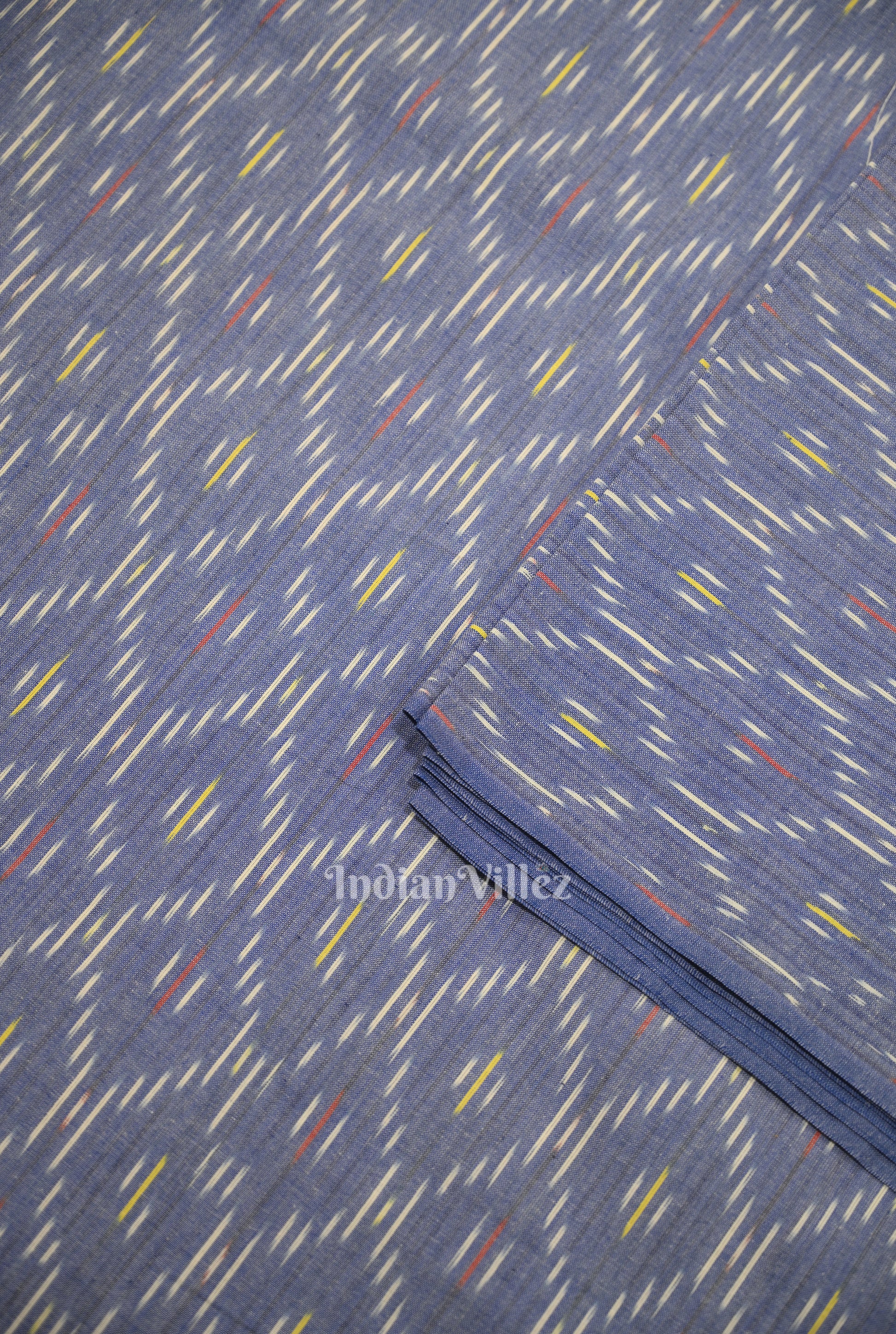 Surf Blue  Pochampally Ikat Cotton Fabric