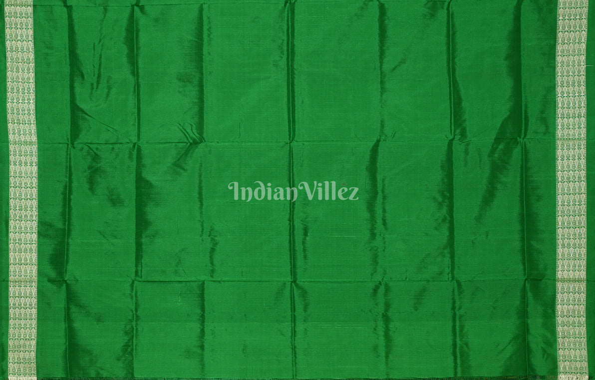 Black Green Chadhei Bana Odisha Ikat Sambalpuri Silk Saree