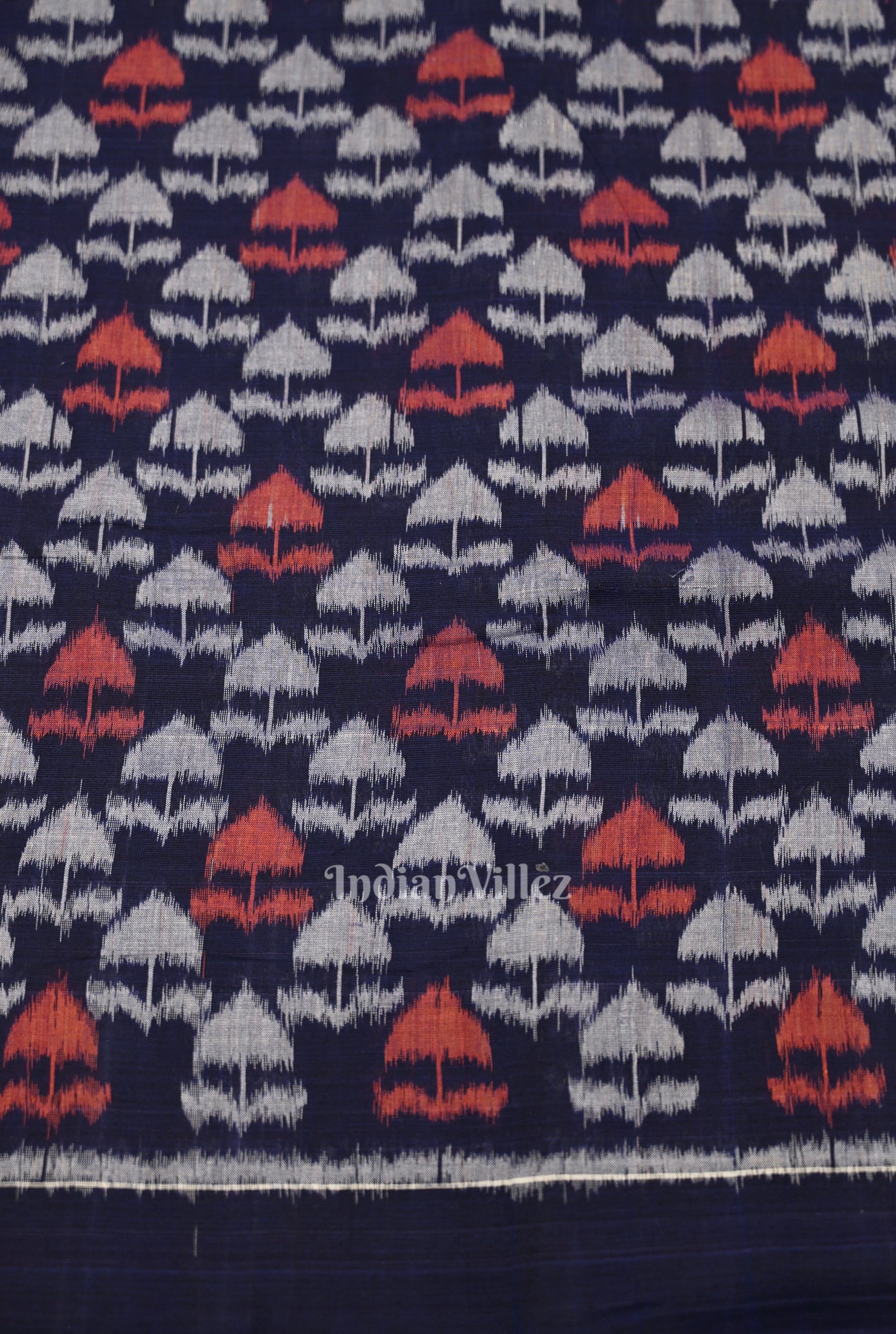 Blue Sambalpuri Odisha Ikat Cotton Fabric 