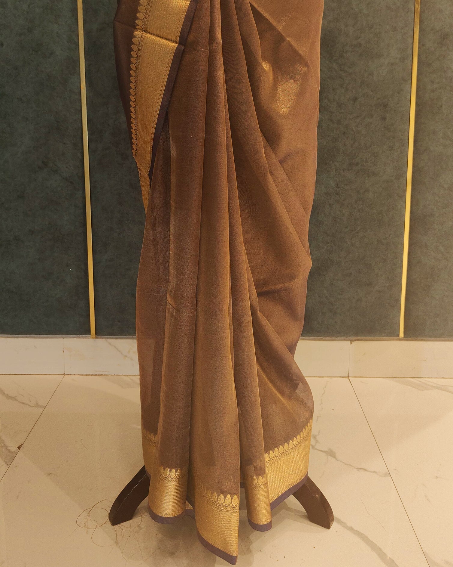 Camel Brown Tissue Banarasi Saree