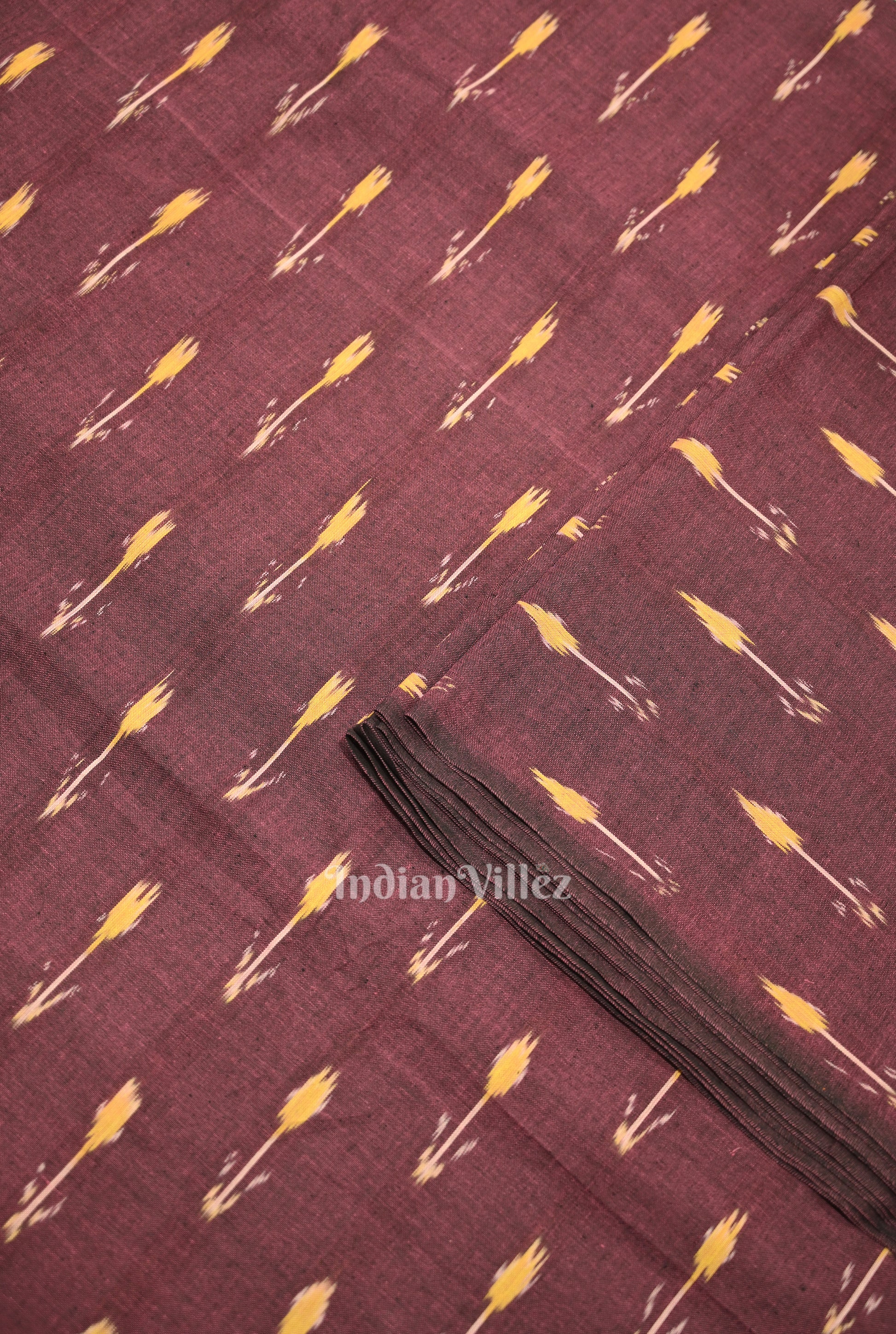 Purple Pochampally Ikat Cotton Fabric