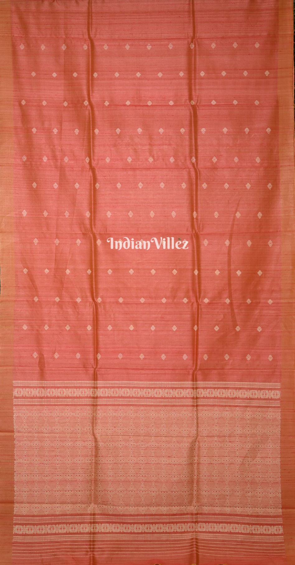 Rust Orange Gopalpur Tussar Silk Saree