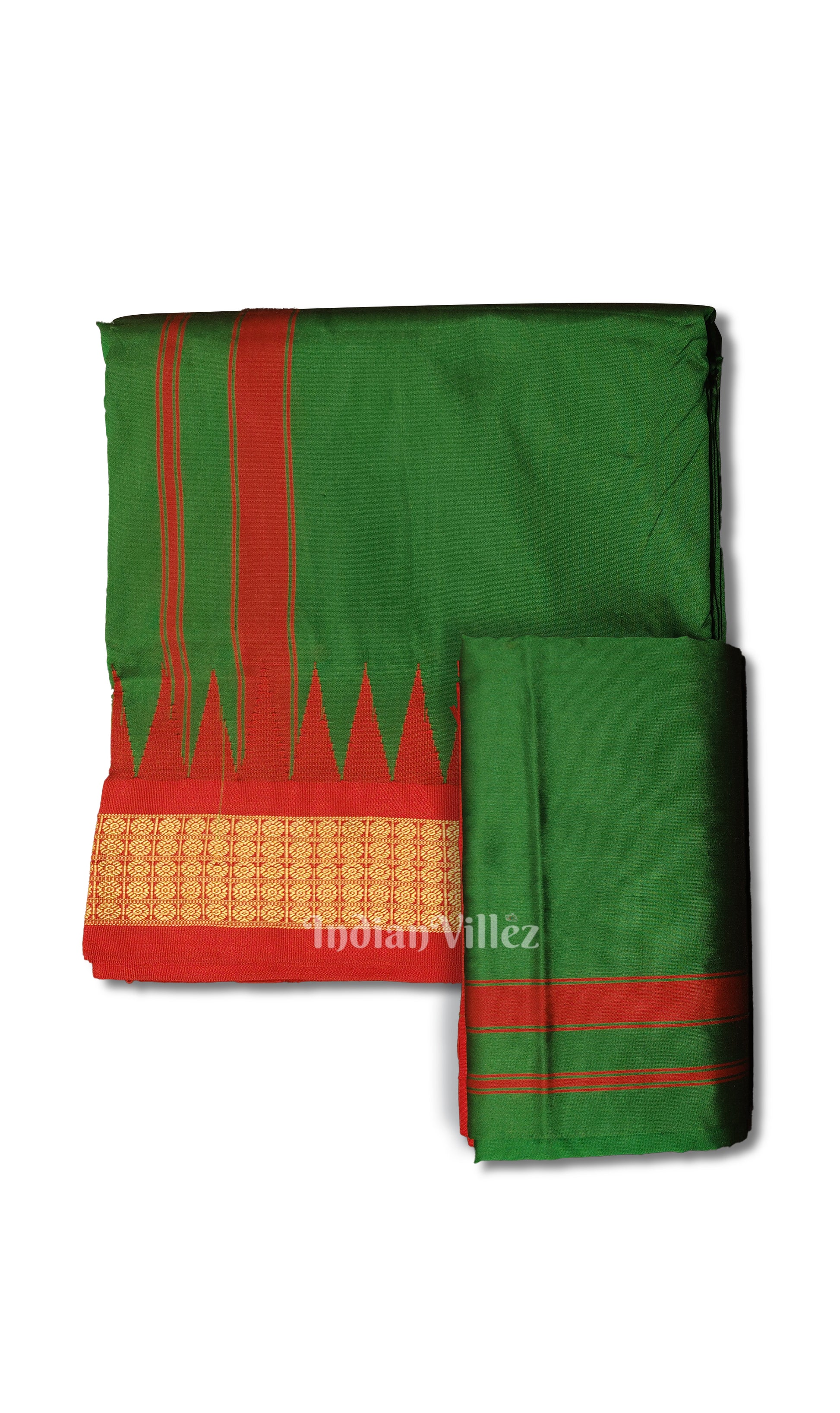 Exclusive Green Odisha Handloom Sambalpuri Joda 