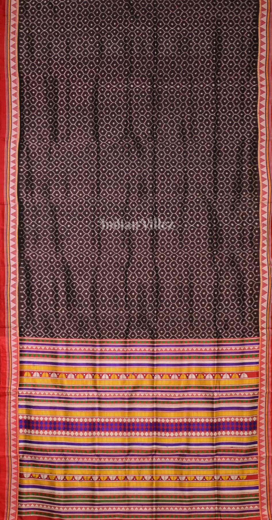Coffee Dongria Border & Anchal Contemporary Silk Saree 