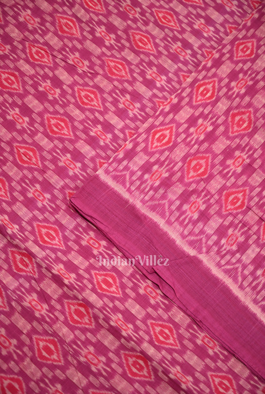  Rani Pink Sambalpuri Ikat Cotton Fabric 