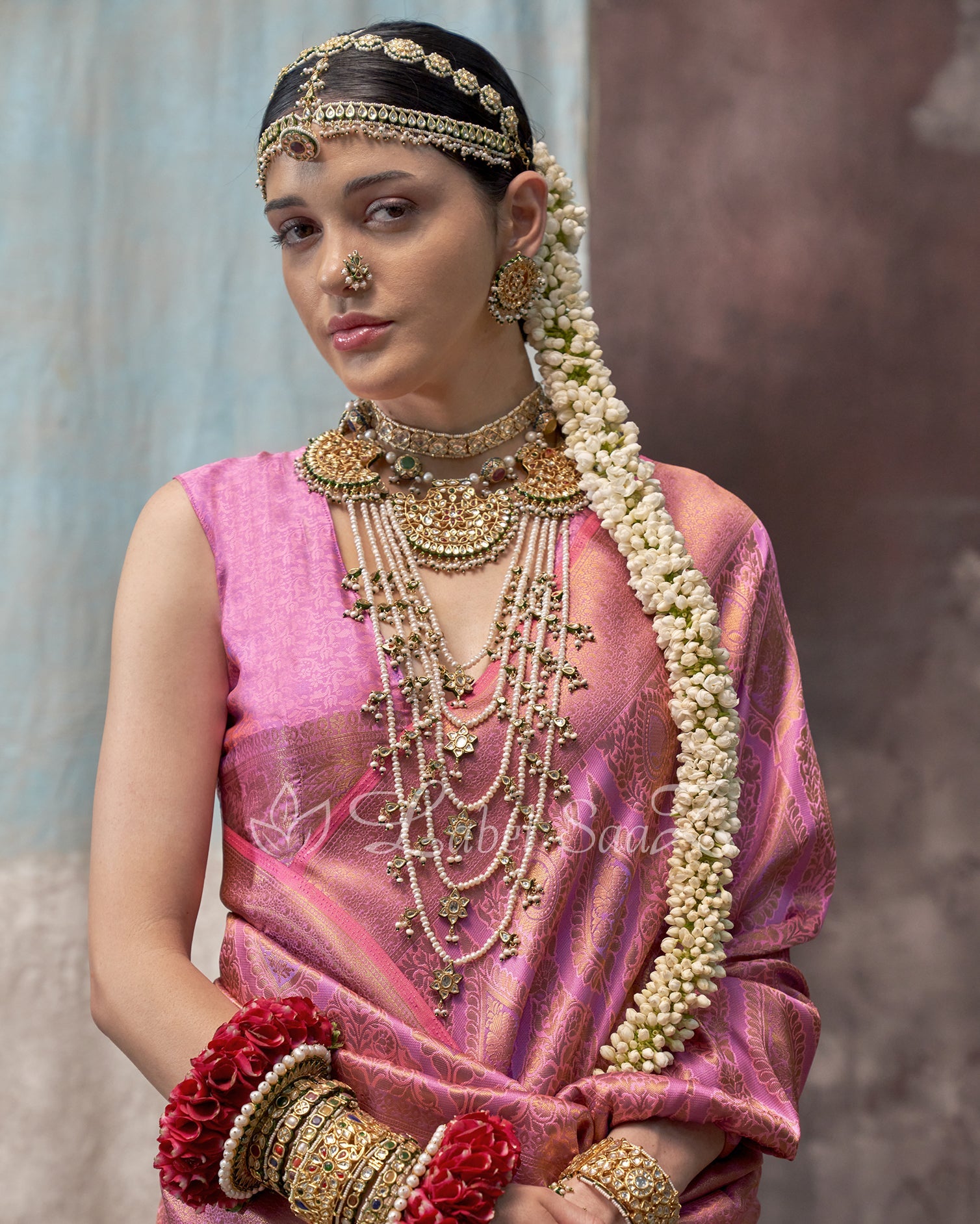 Pink Handloom Weaving saree 