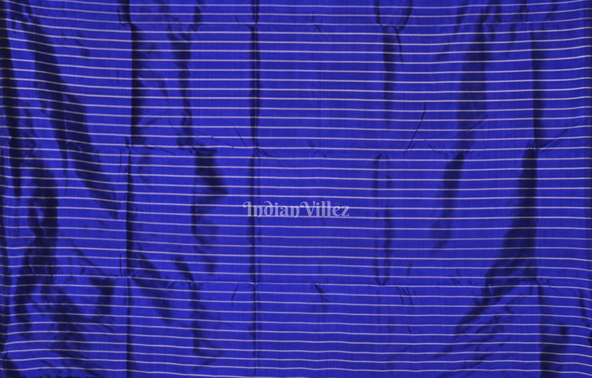 Blue Tribal Theme Odisha Ikat Contemporary Designer Silk Saree 