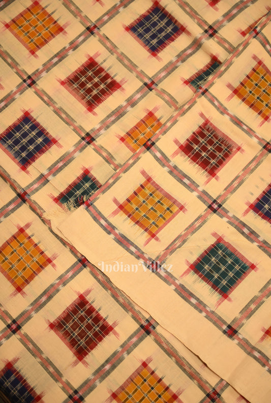 Sandal Wood Ashwin Sambalpuri Ikat Cotton Fabric