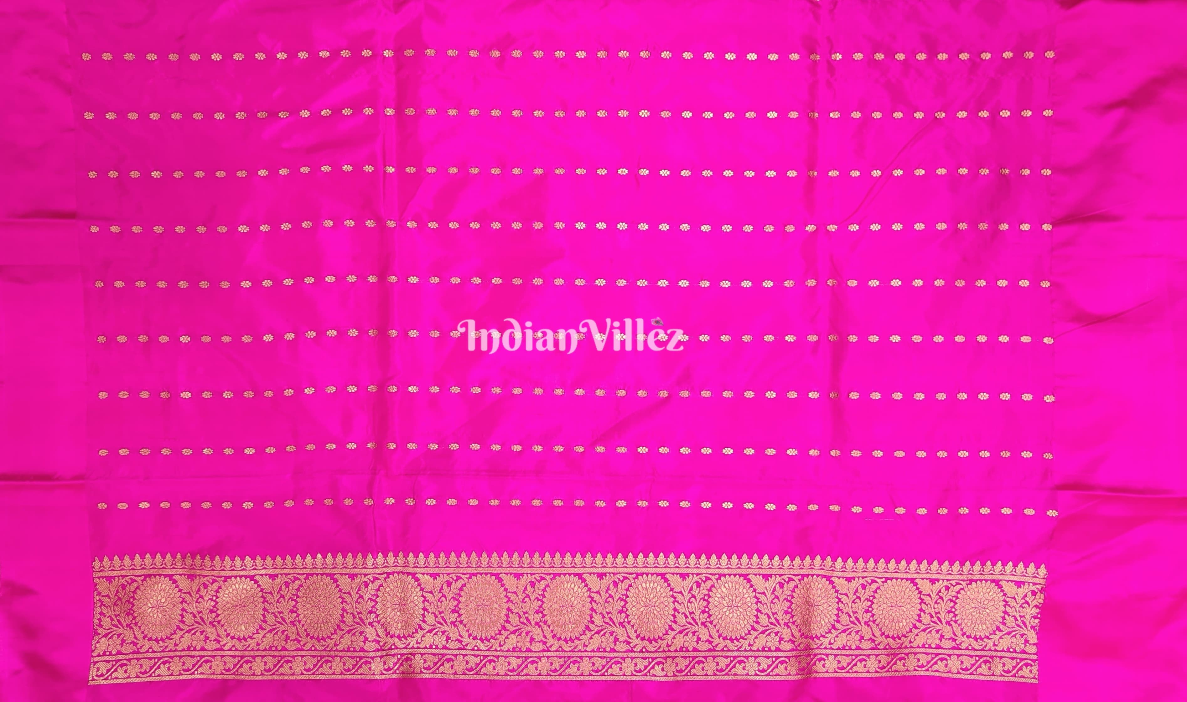 Yellow Pink Designer Banarasi Katan Silk Saree