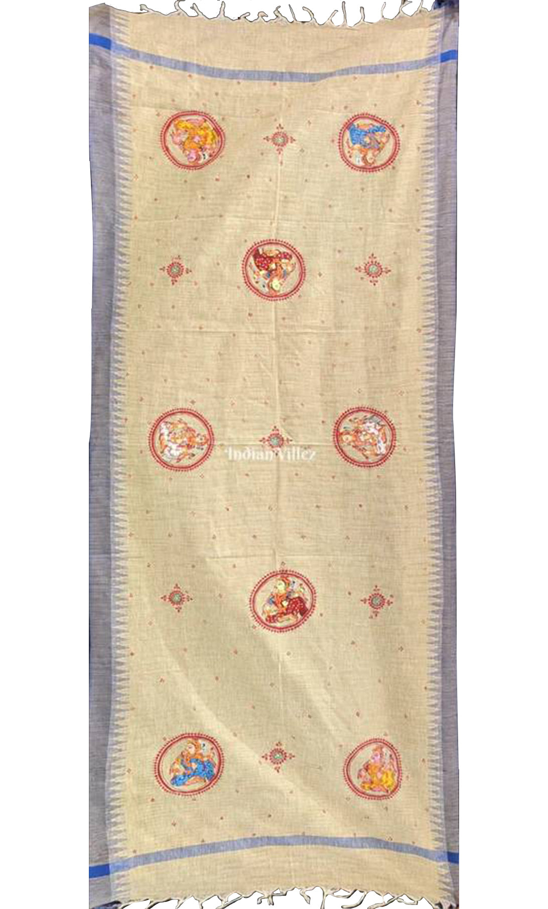 Nartaki Patachitra Tussar Dupatta