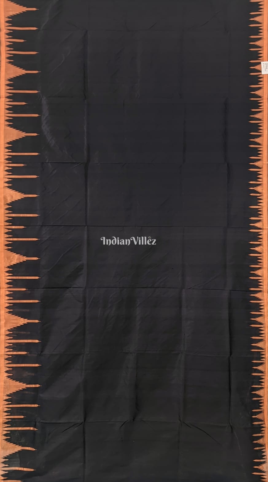 Black Body Phoda Kumbha Sambalpuri Ikat Silk Saree Border Zari (Tissue) with Tribal Anchal