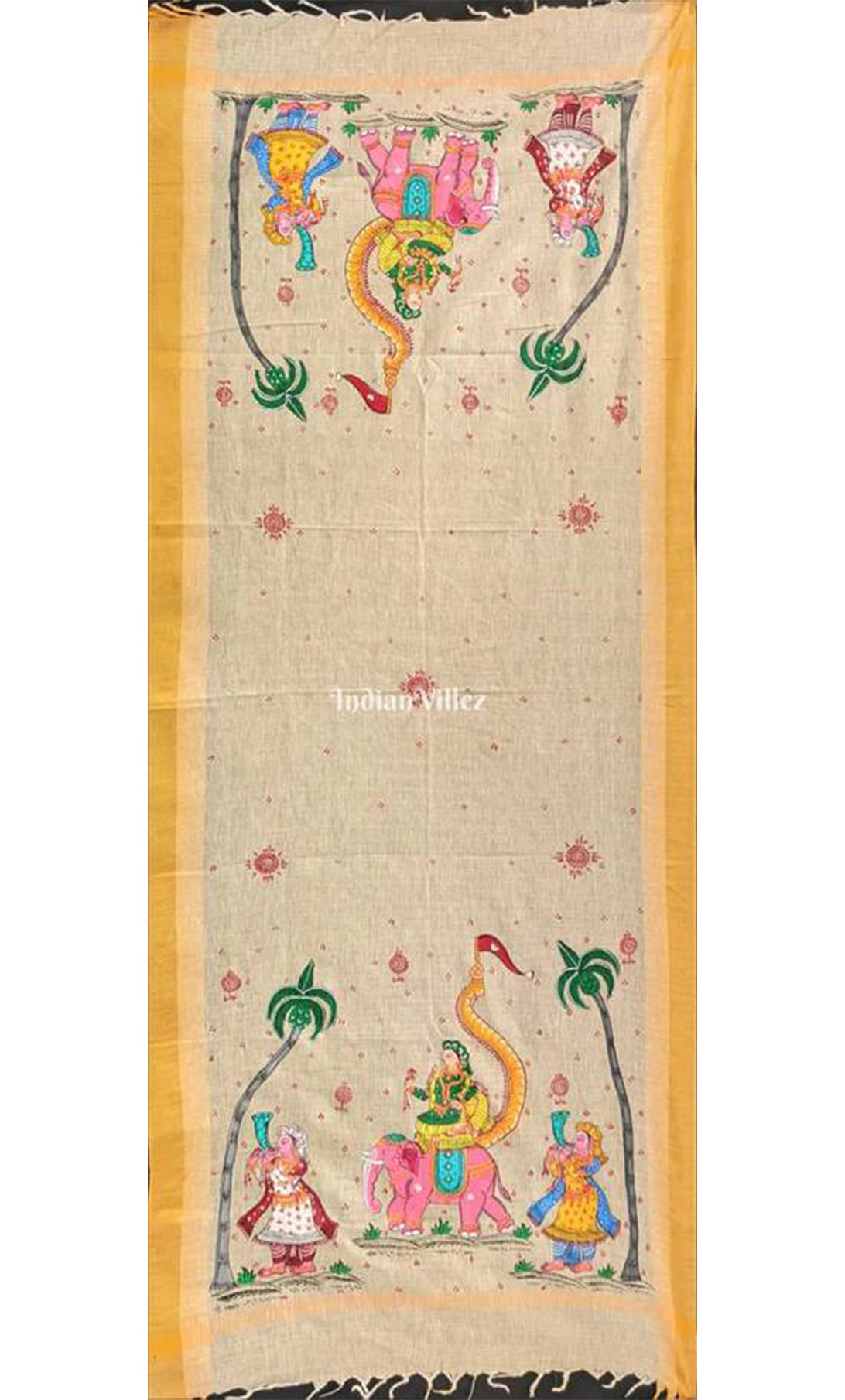 Odisha Patachitra Art Tussar Dupatta