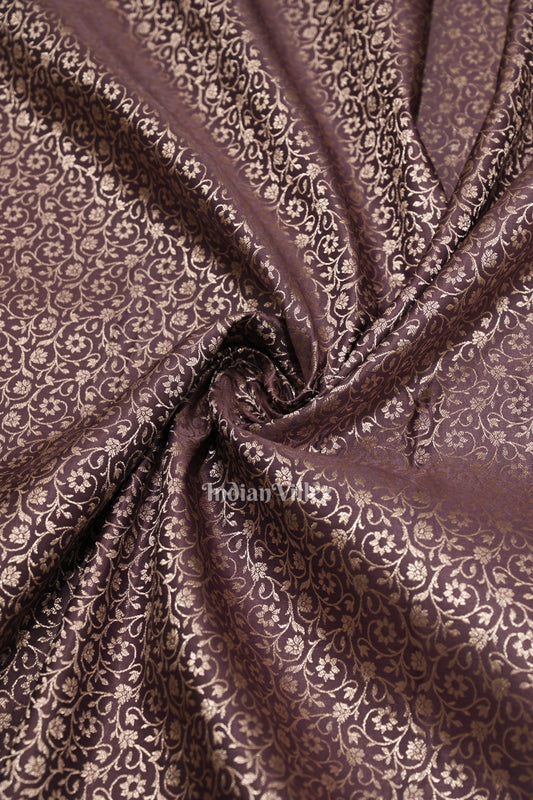 Lavender Meenakari Mashru Satin Silk Banarasi Saree