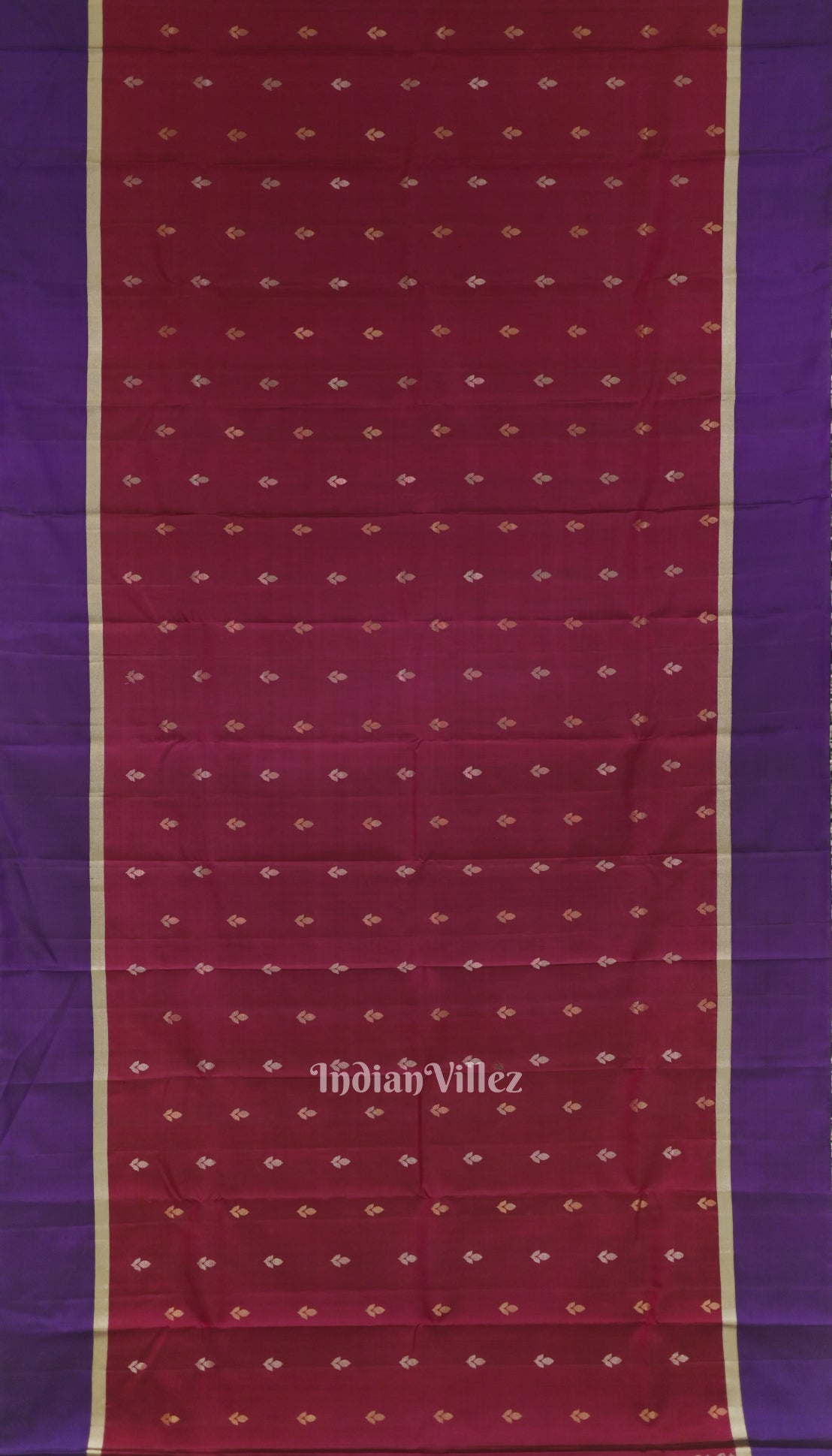 Dark Maroon With Blue Pure Kanjivaram Soft Silk Saree