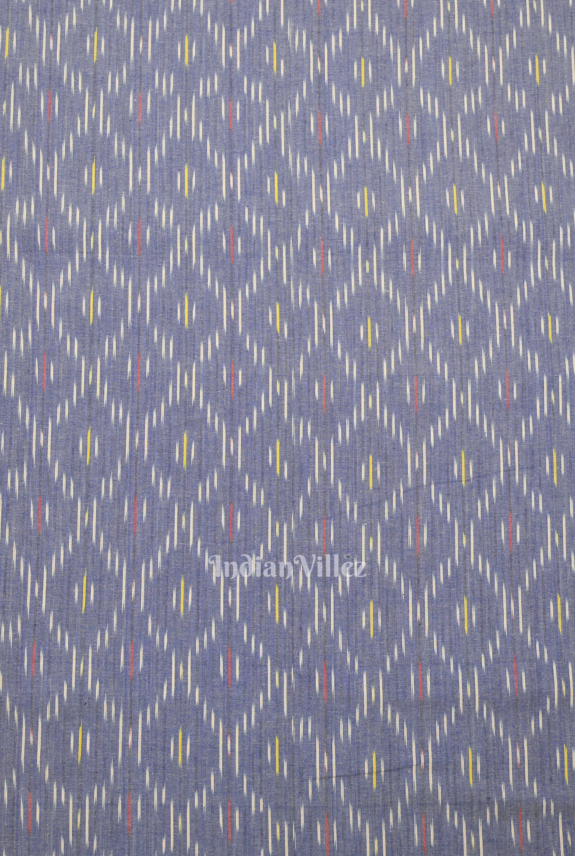 Surf Blue  Pochampally Ikat Cotton Fabric