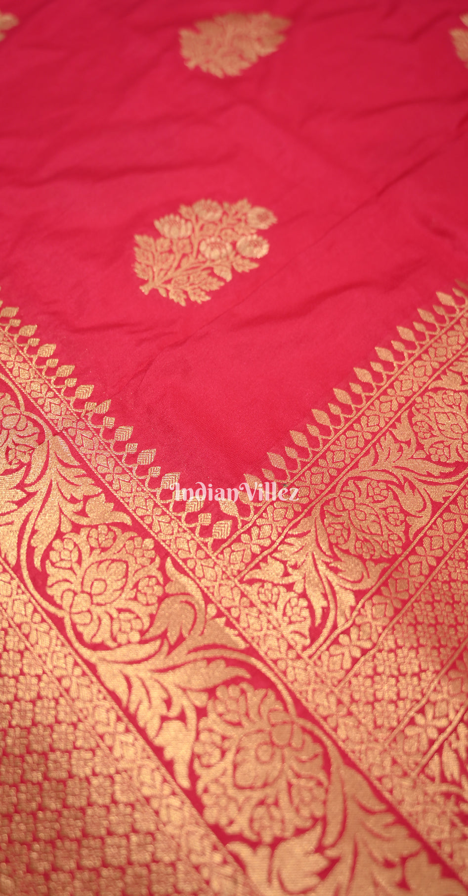 Rani Pink Pure Khaddi Gergette Baarasi with Nylon Weaving