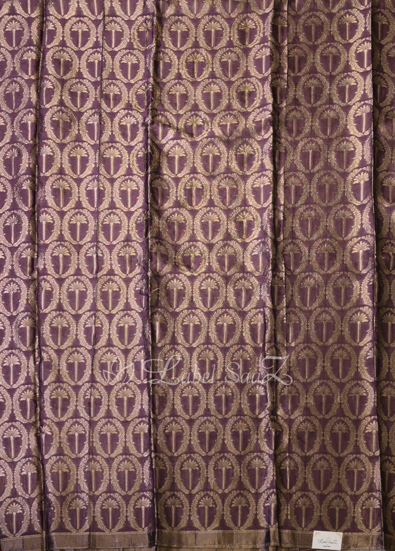 Purple Zariwork Banarasi Unstitched Salwar Suit