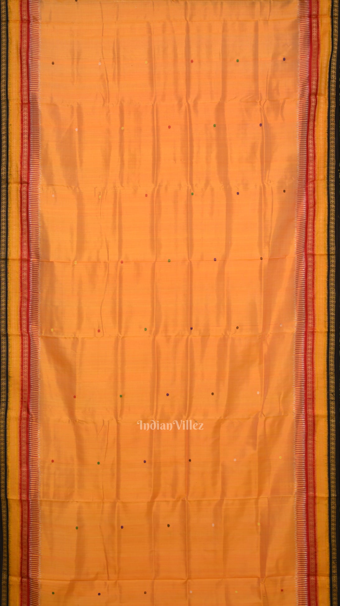 Yellow Red Kathiphera Odisha ikat Khandua Silk saree