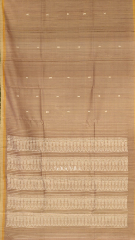 Golden Yellow Dual Tone Gopalpur Tussar Silk Saree 