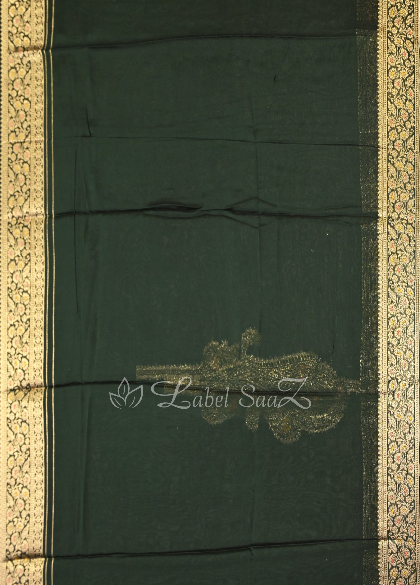Dark Green Unstitched Salwar Suit 