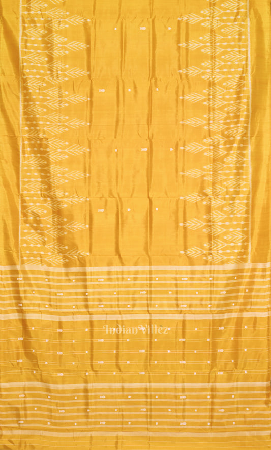 Yellow Odisha Ikat Contemporary Designer Silk Saree