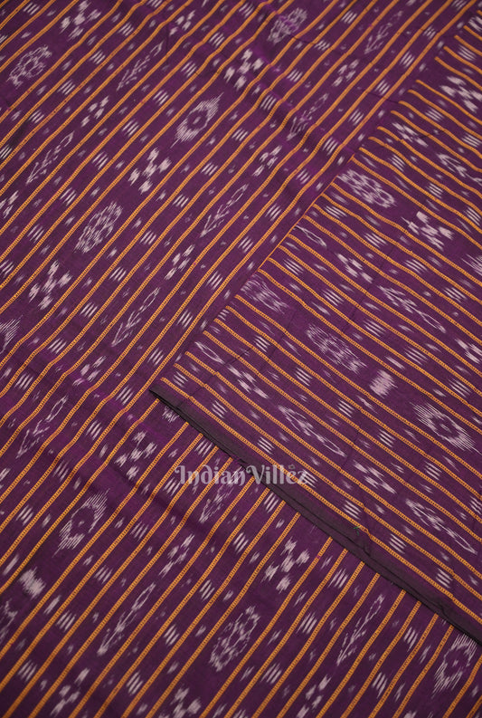 Purple Sambalpuri Odisha Ikat Cotton Fabric 