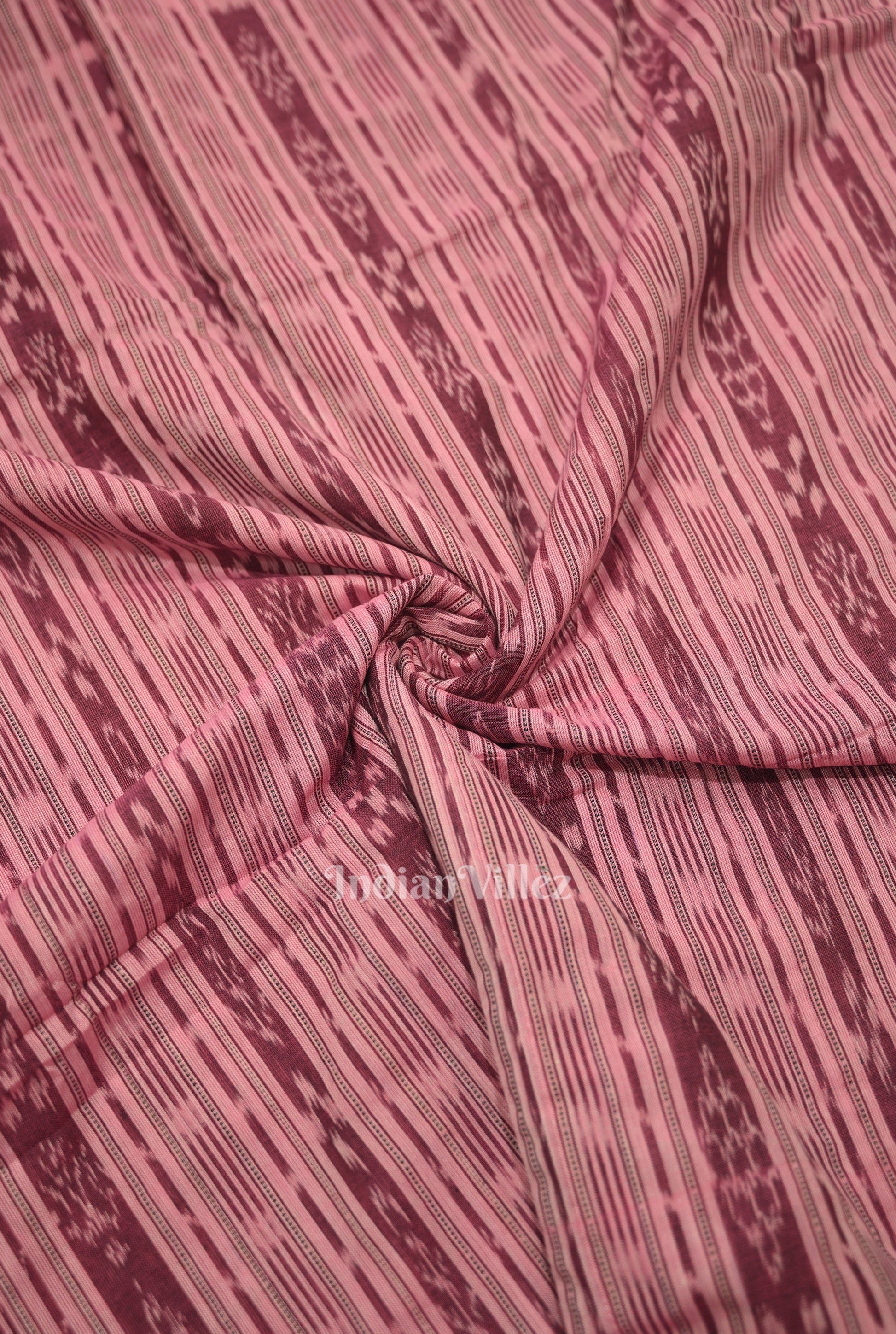 Pink Sambalpuri Odisha Ikat Cotton Fabric
