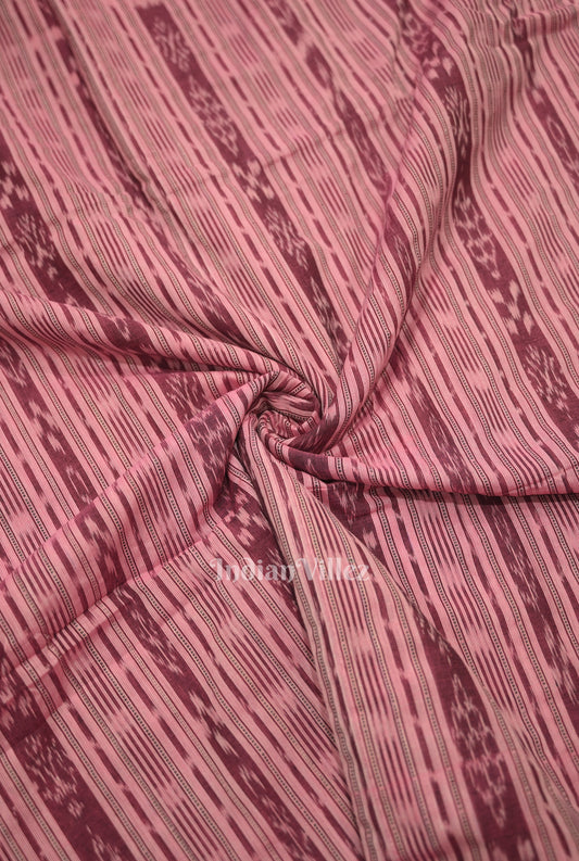 Pink Sambalpuri Odisha Ikat Cotton Fabric