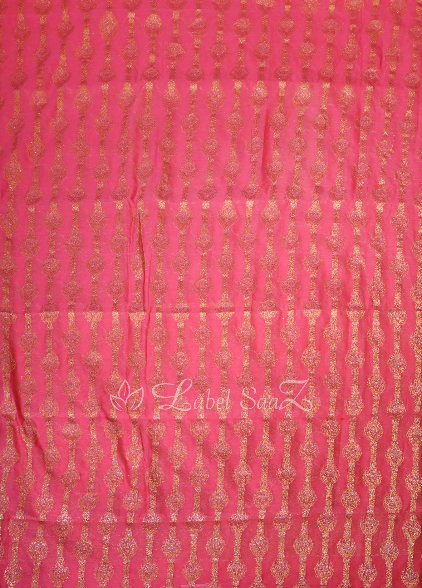  Pink Zariwork Banarasi Unstitched Salwar Suit