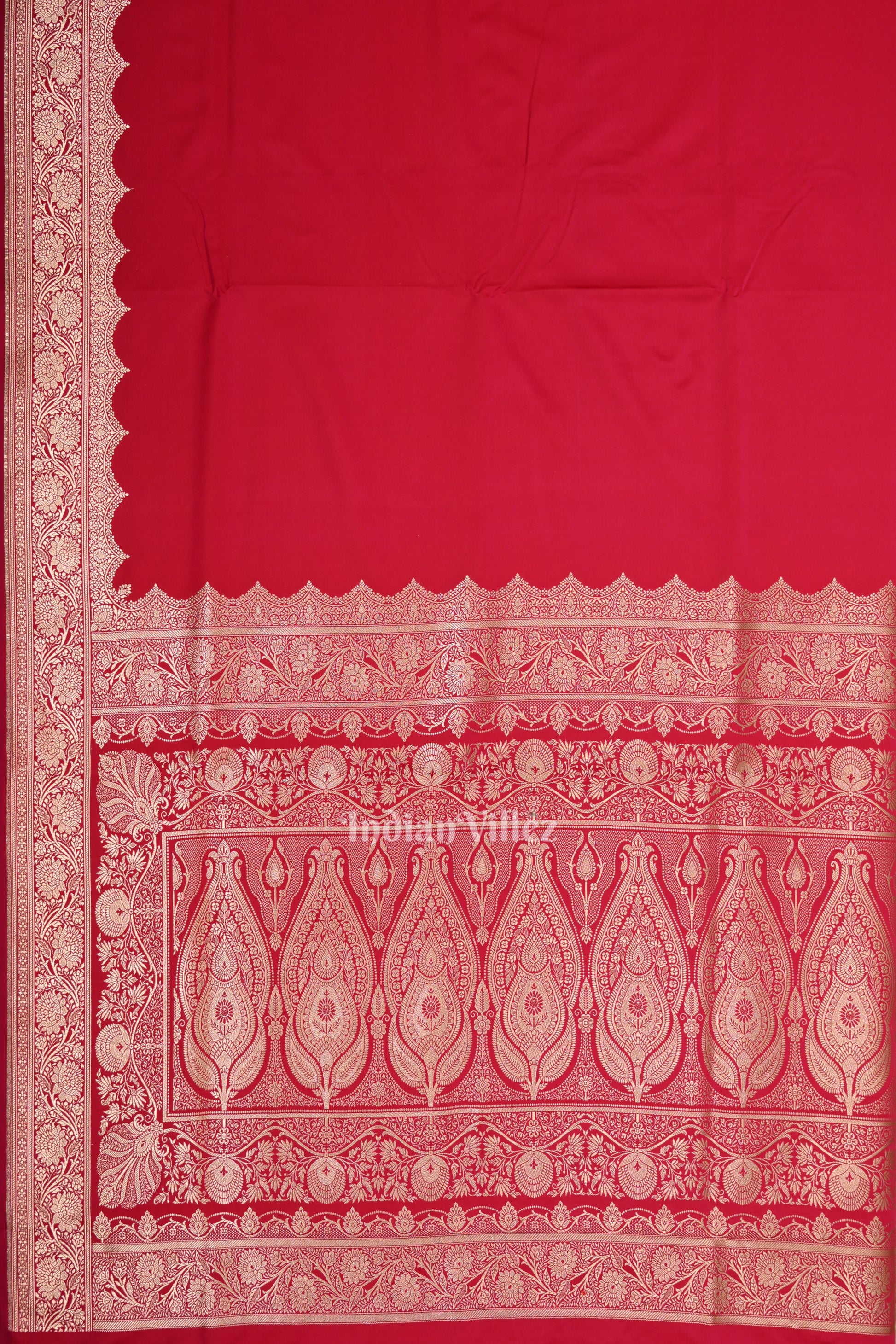 Bridal Hot Rani Pink Soft Pure Mashru Satin Silk Banarasi Saree 