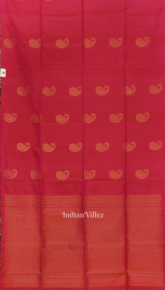Rani Pink Pure Kanjivaram Soft Silk Saree
