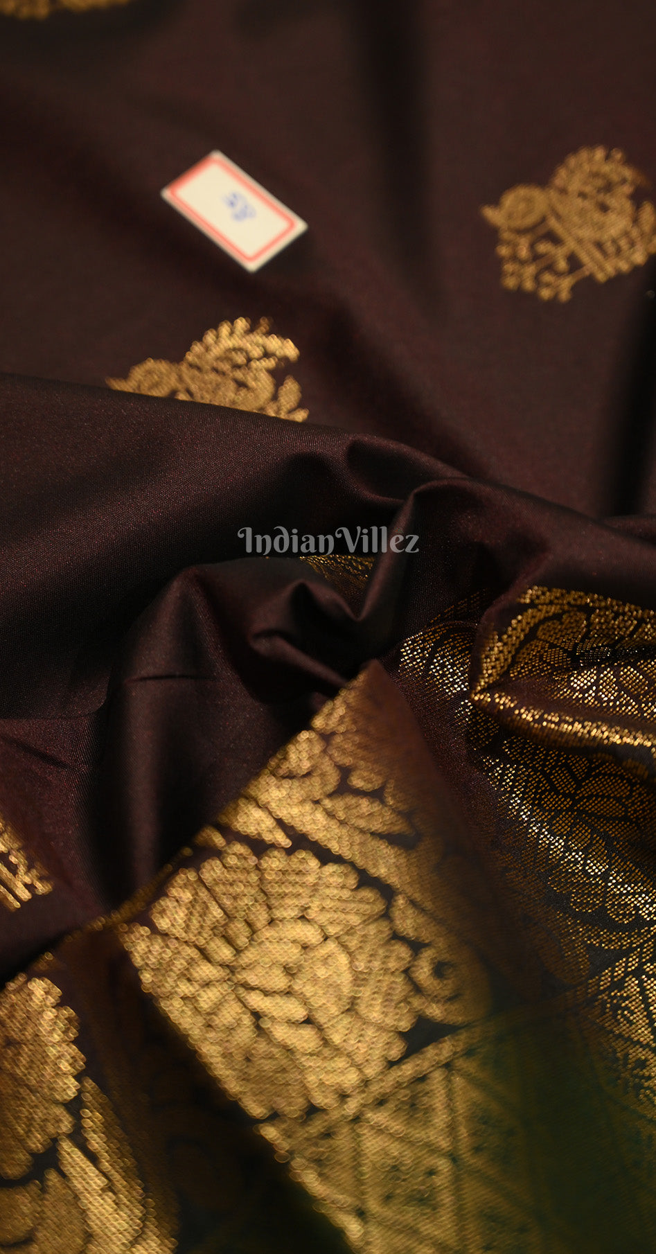 Coffee Bottle Green Kanjivaram Silk Saree 