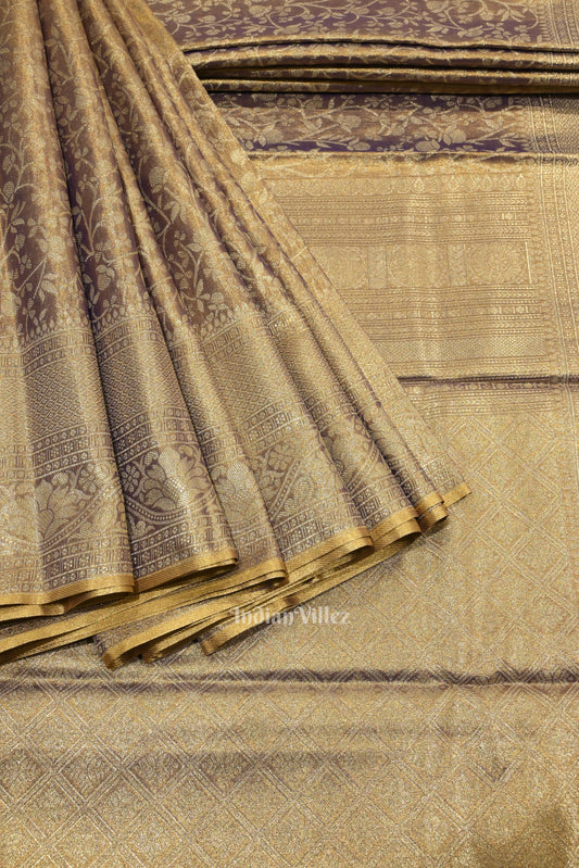 Light Purple Pure Kanjivaram Tissue Silk Saree