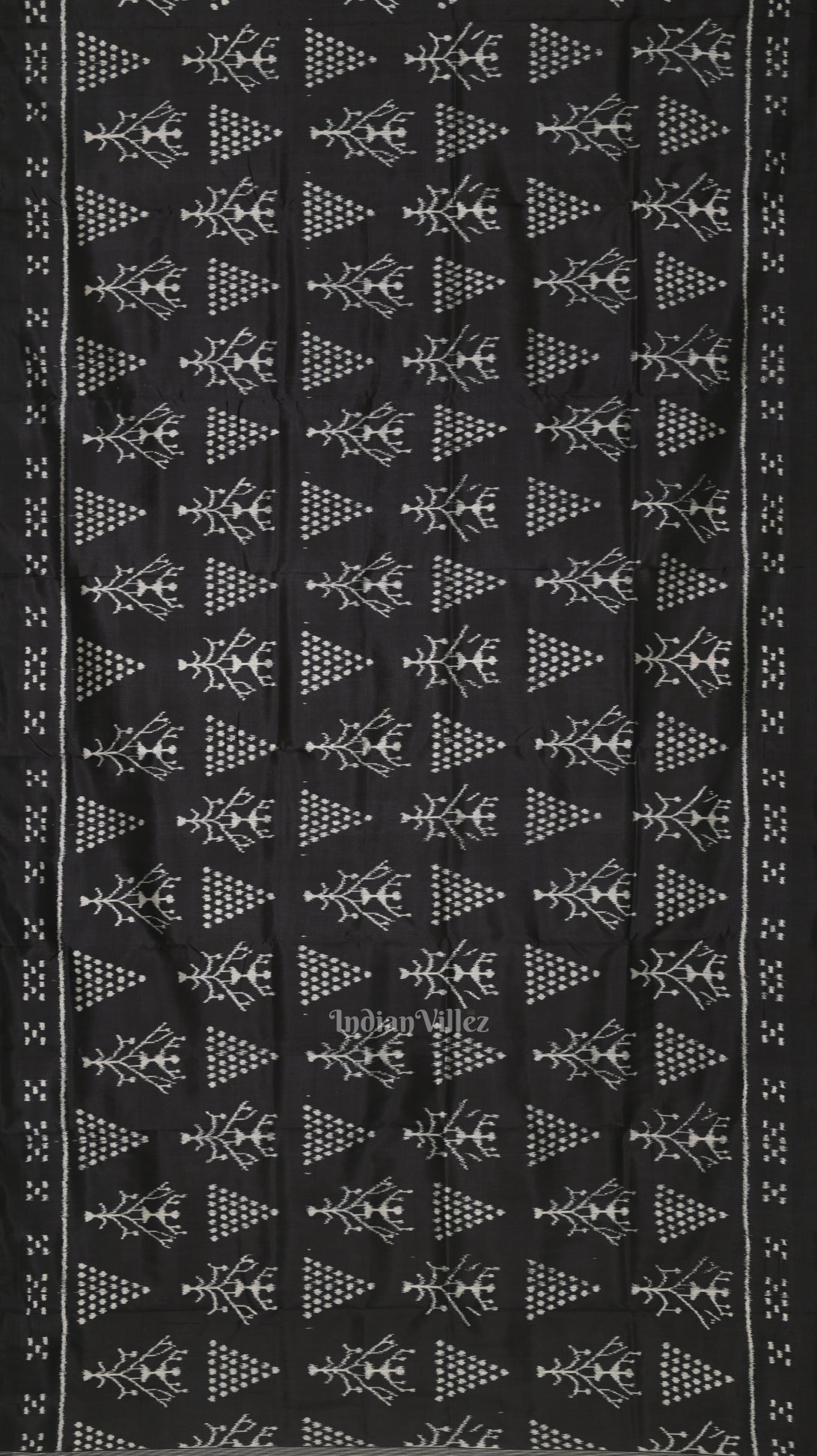 Black Tribal Designer Contemporary Silk Saree 