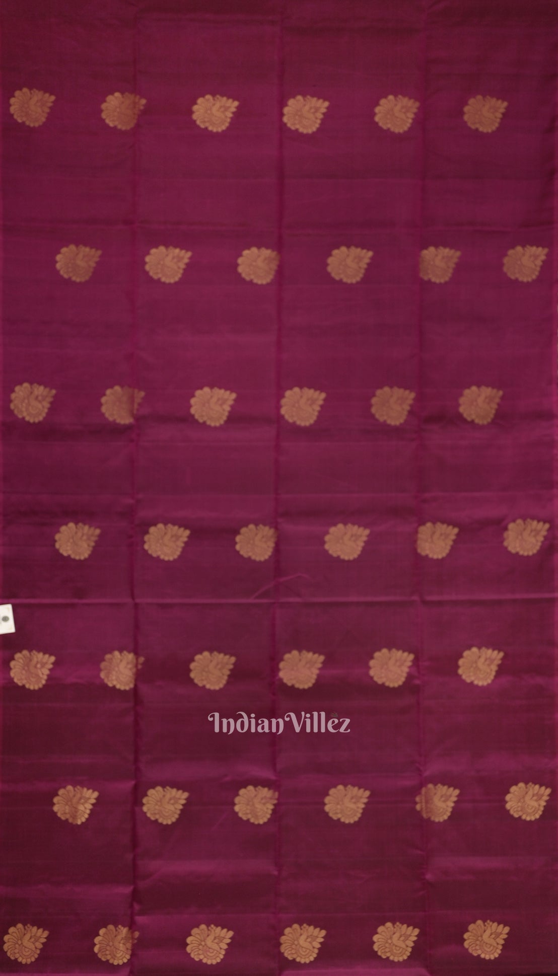 Deep Maroon With Golden Floral Design Pure Kanjivaram Soft Silk Saree