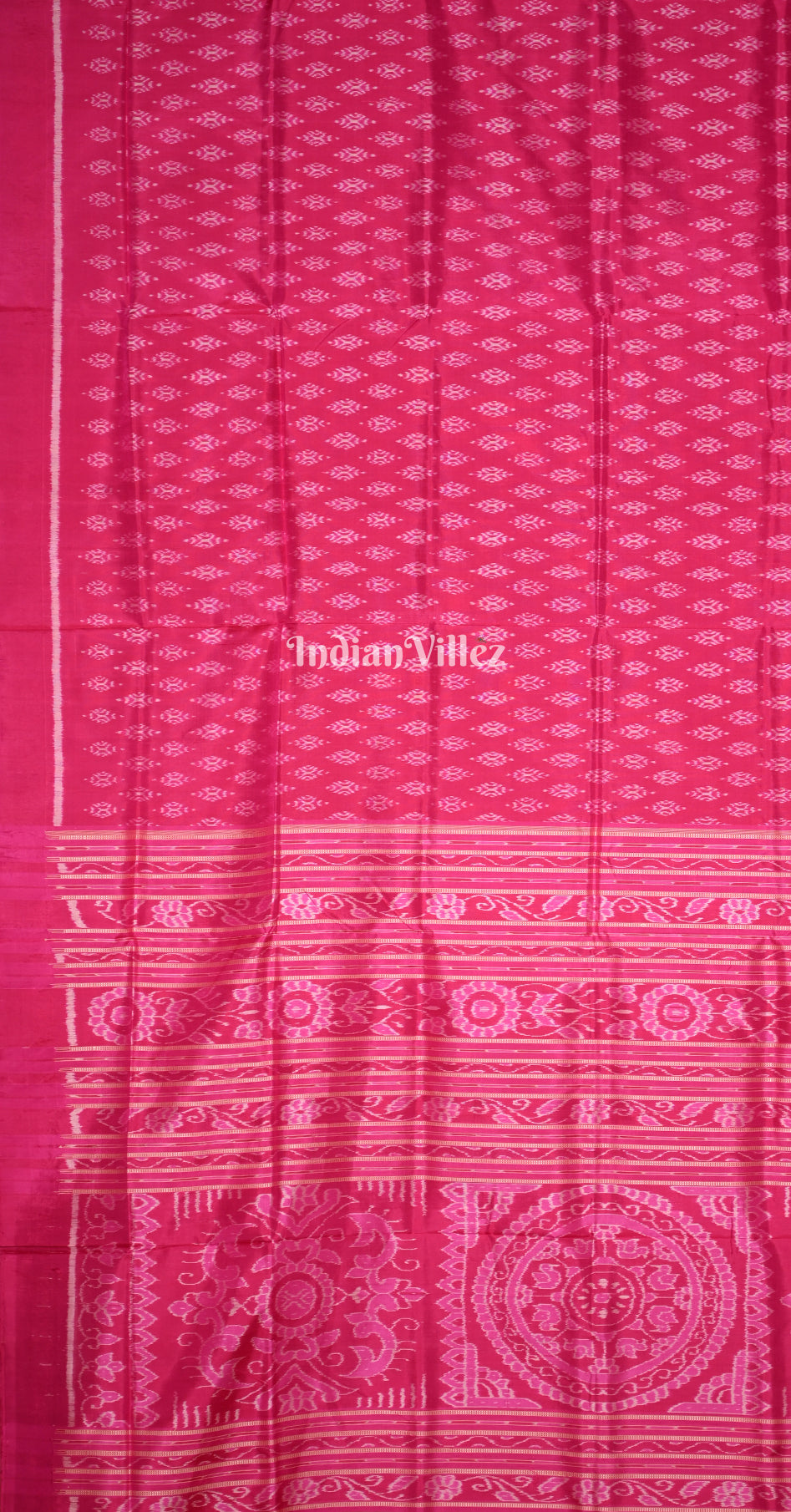 Rani Pink Mayur Chandrika Odisha Ikat Sambalpuri Silk Saree