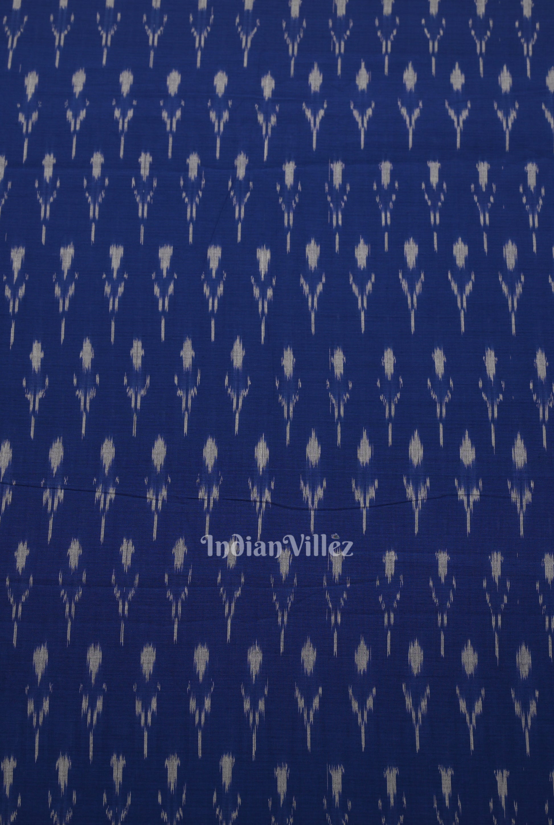 Blue Handwoven Pochampally Ikat Cotton Fabric