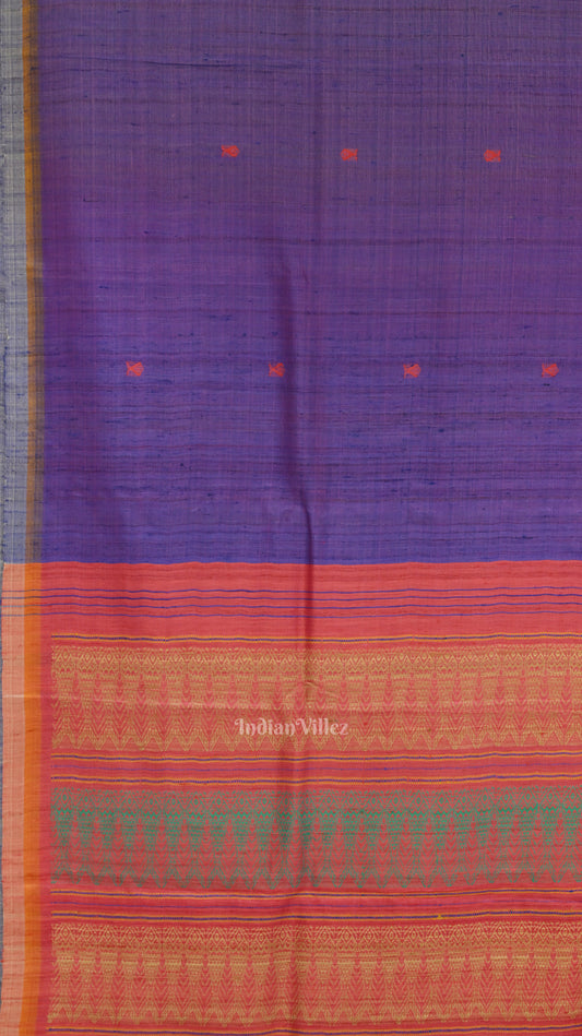 Purple Red Dual Tone Gopalpur Tussar Silk Saree 