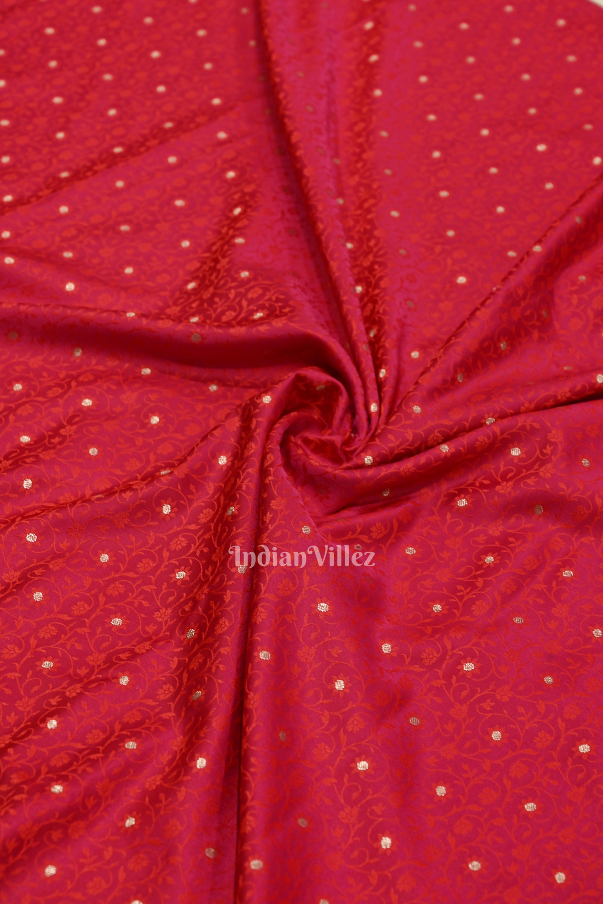 Exclusive Dual Tone Rani Pink  Meenakari Mashru Satin Silk Banarasi Saree 