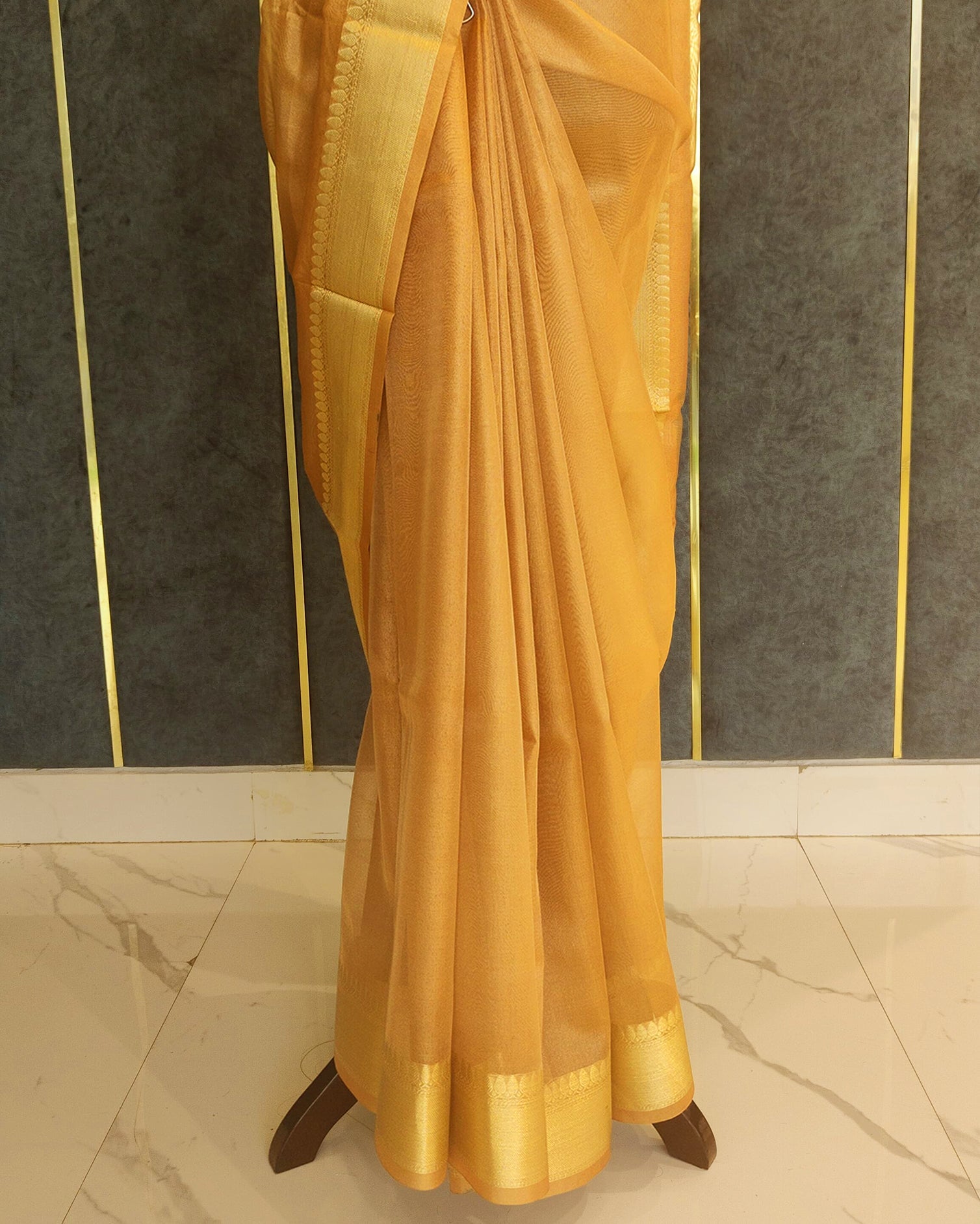 Yellow Tissue Banarasi Saree