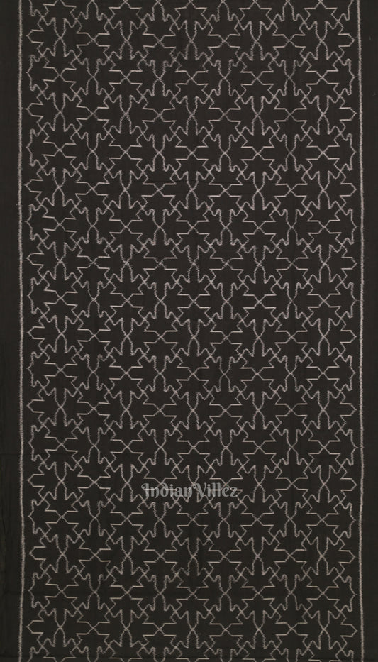 Black Pure Sambalpuri Cotton Saree