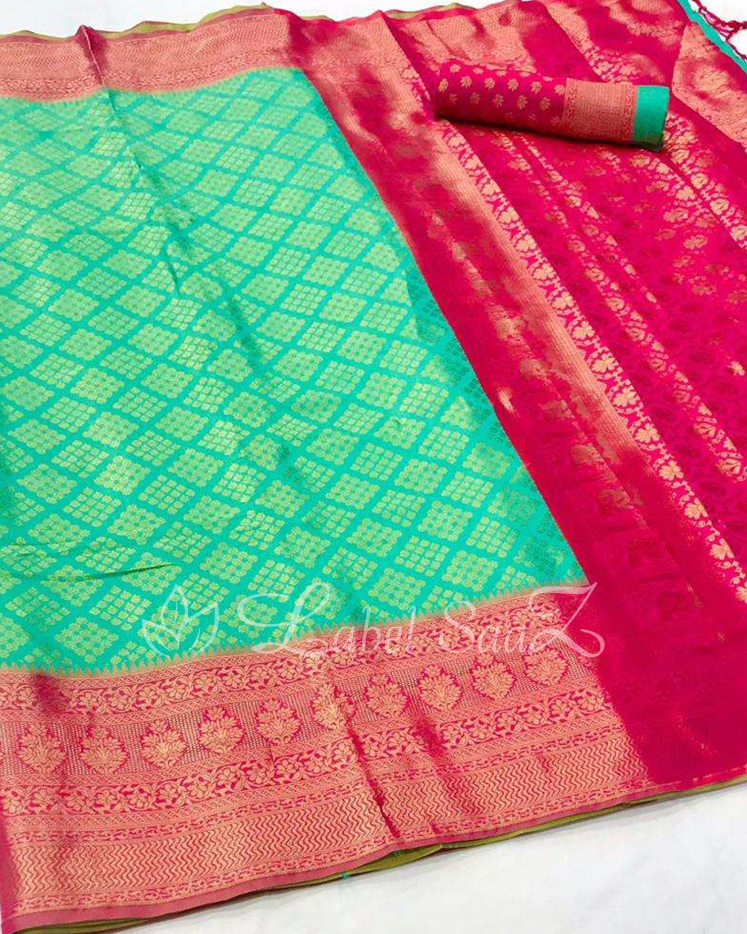 Sea Green Pure Tissue Kanjivaram Silk Saree - Exclusive Bridal Collection