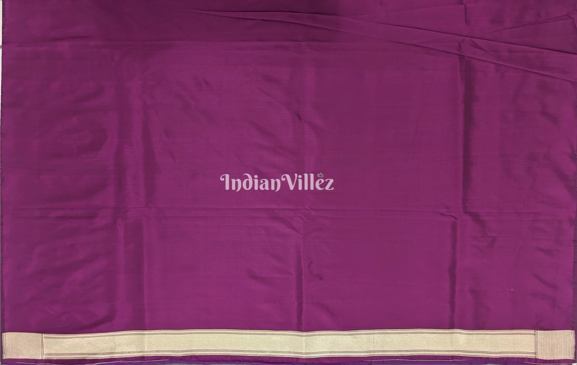 Purple Handwoven Banarasi Katan Silk Saree with Kashi Ghat Weaves