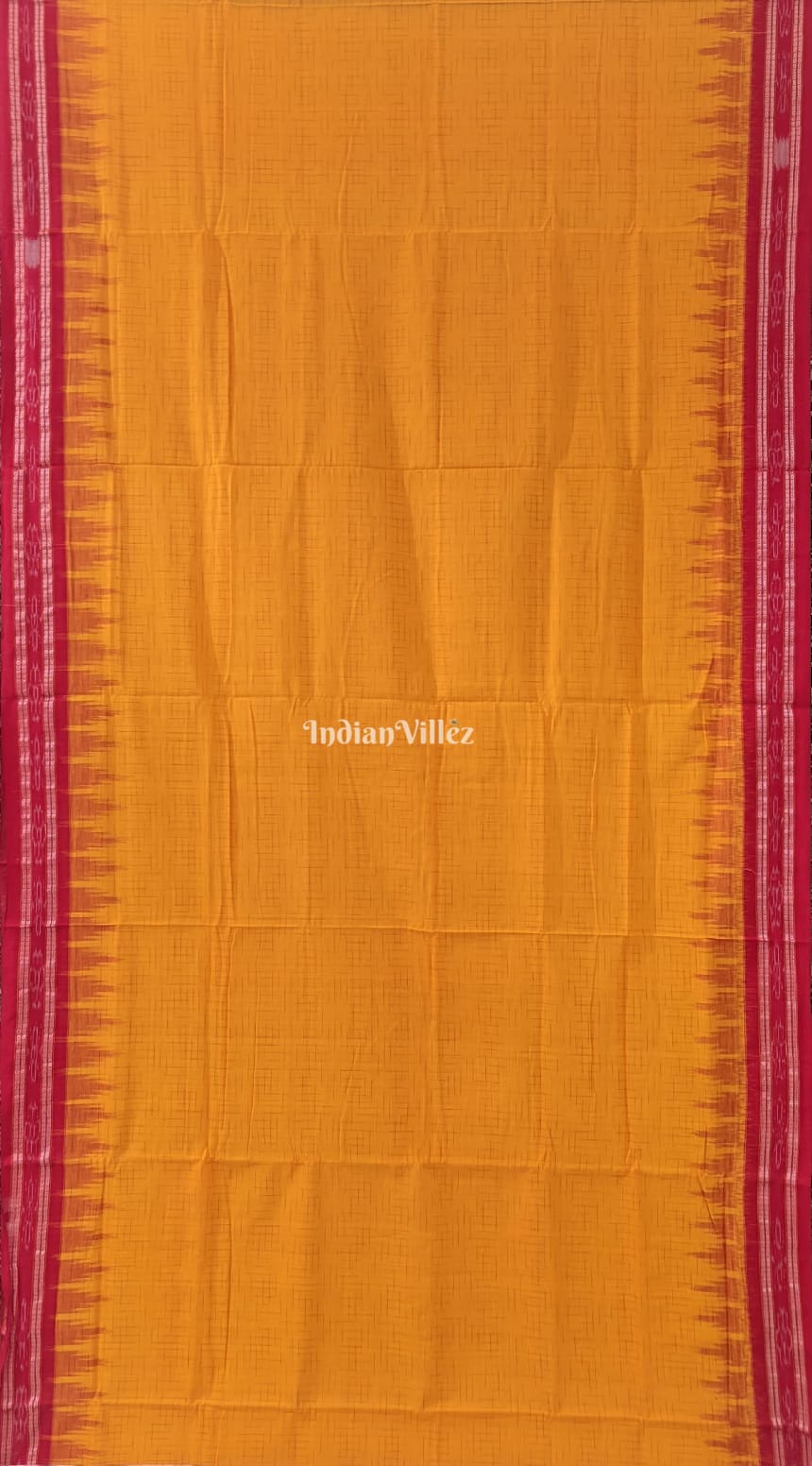 Yellow Maniabandha Cotton Jharana Saree