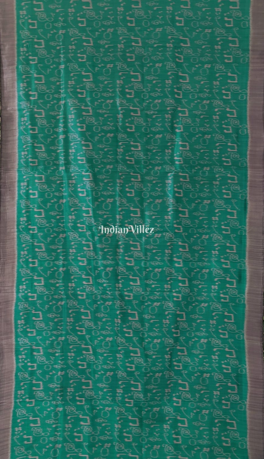 Rama Green Musical Instruments Odisha Ikat Contemporary Silk Saree