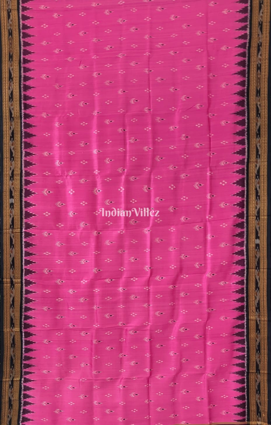Pink Mayur Chandrika Odisha Handloom Khandua Silk Saree