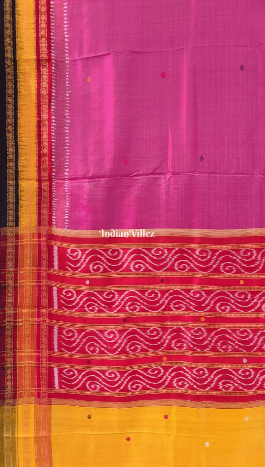 Pink Odisha Ikat Kathiphera Khandua Silk Saree